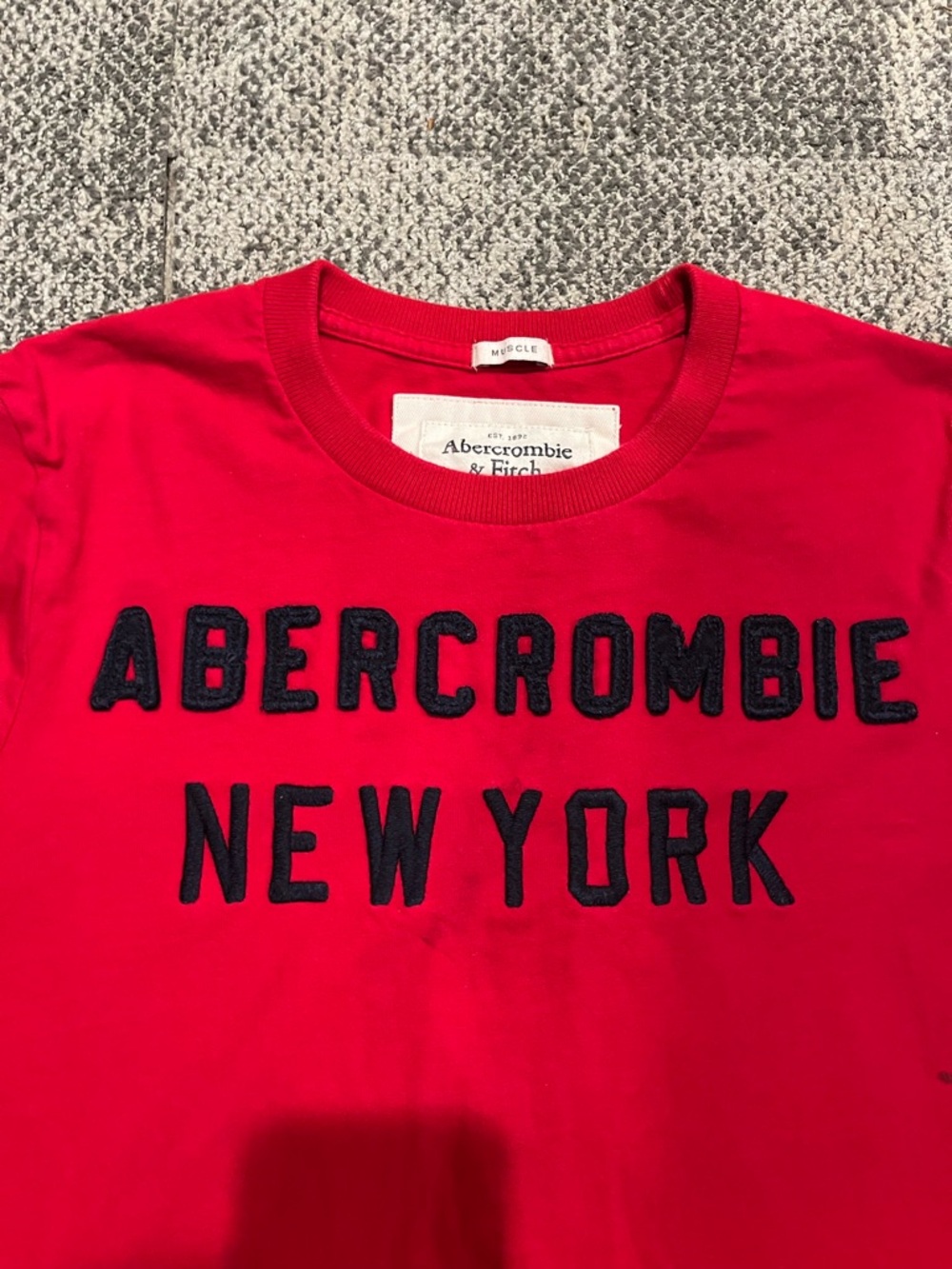 Abercrombie Logo Short Sleeve Shirt Size Large